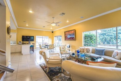 Informal living space attached to kitchen and over