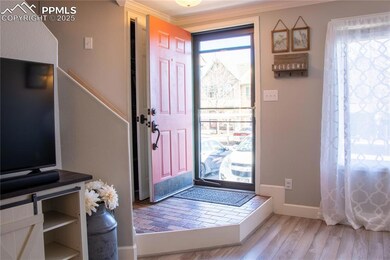 Foyer entrance featuring light wood-type flooring