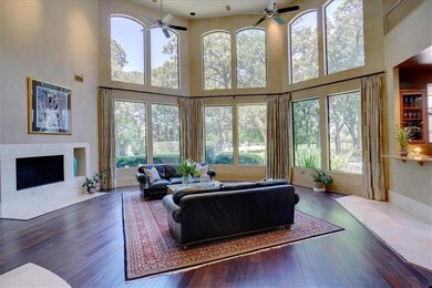 Living room has gorgeous views of the backyard and