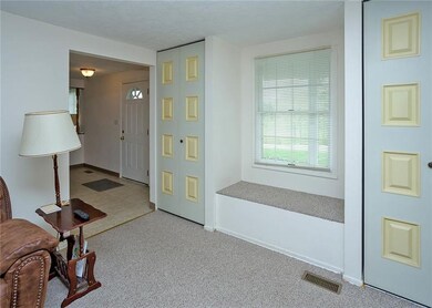 The family room is located just off the entry.