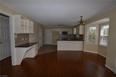 Kitchen and breakfast area is open