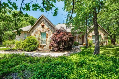 Main entrance with lush landscape and trees for pr