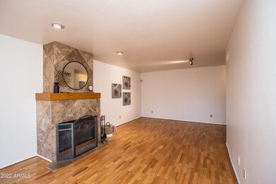 Living room & fireplace