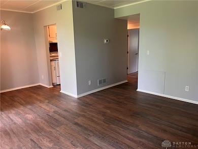 View of living room and dining room