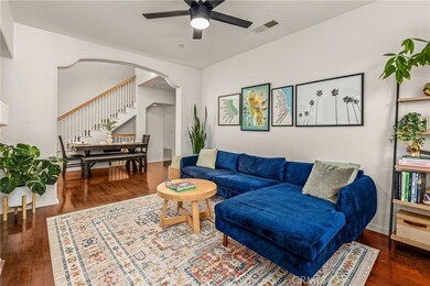 Living Room with fireplace and hardwood floors