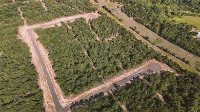 Aerial view of property's location featuring a heavily wooded area