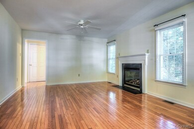Nice size family room with gas fireplace, hardwood