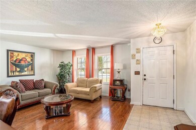 Living room with beautiful hardwood floors