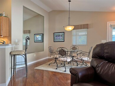 Dining area with breakfast bar