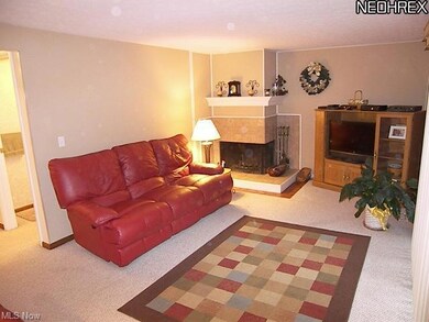 Living room with fireplace
