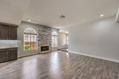 Great room and looking from dining area toward fro