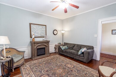 Looking across the formal living room with the doo