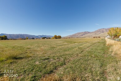 View of mountain background with rural landscape