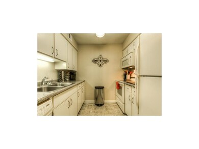 Fully equipped kitchen with fridge, microwave, dis