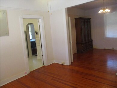 View from living room into bedroom, previously use