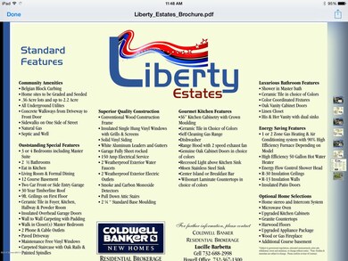 liberty estates standard features