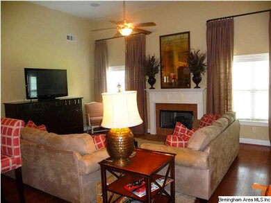 Family room with fireplace.