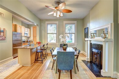 Dining room open to kitchen