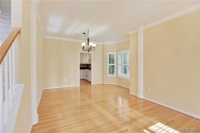 Living room view looking into dining room. Hardwoo