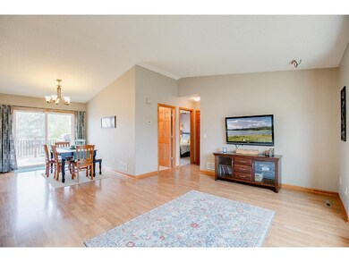 Vaulted ceilings add character and warmth to this 
