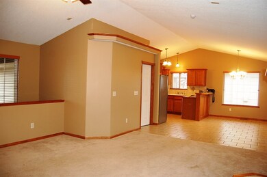 Picture taken from east corner of living room towa