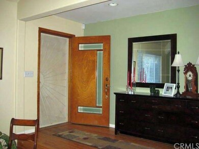 The custom entry door has an 'Frank Lloyd Wright' 