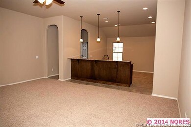 family room to kitchen