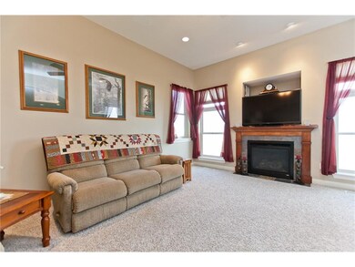 Great room with gas fireplace.
