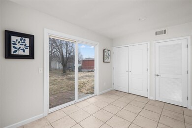Convenient laundry behind those double doors, with