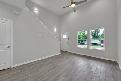 Another view of the two story ceiling and the mode