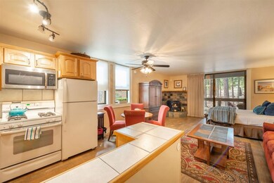 Everything you need, kitchen, dining, living, slee