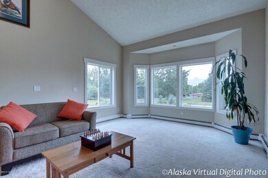 Living Room with Vaulted Ceilings
