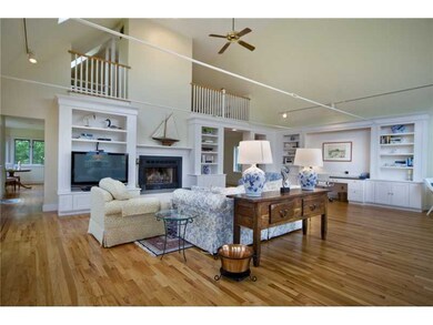 Living Room. Li ving room with fireplace, cathedra