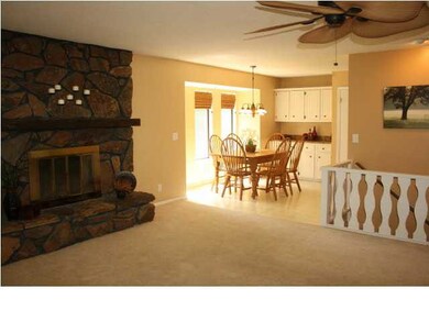 Looking from the living room into the casual dinin
