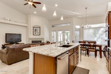 Kitchen and family room