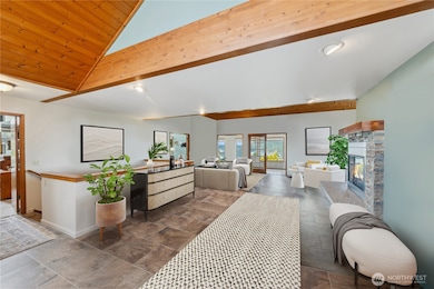 Welcome home to this inviting Skyline home. With new flooring, vaulted ceilings and a new gas fireplace!