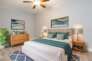 Virtually staged den as bedroom