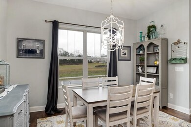 Peek out that dining room window and see the open space.  Builder said this is to continue as a green area!  What a treat to have this view.