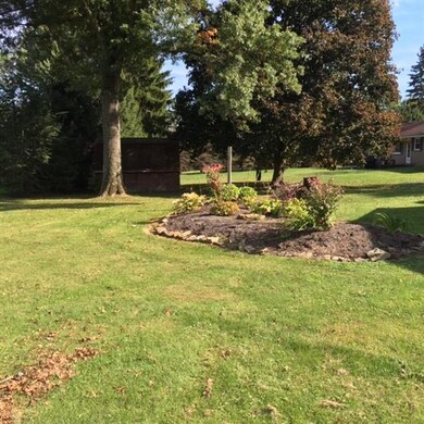 Tastefully landscaped yard.