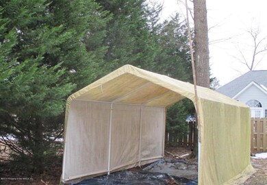 canvas covered pole storage