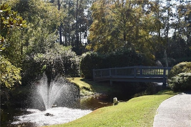 Pond with fountains