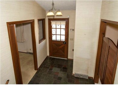 Slate floors at entry