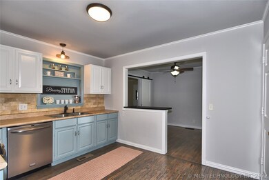 The cabinets have new paint and hardware.  There's