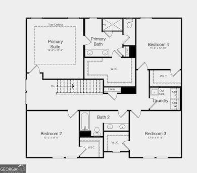 Second Floor Plan - Additional highlights include: glass French doors at flex room
