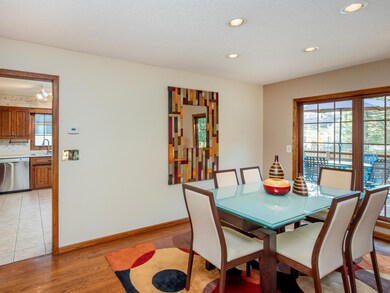 The formal dining area is just off of the kitchen and open to the living room.
