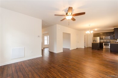 Family Room of Model Home Looking into Kitchen, Fo