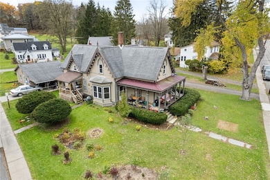Overview of the parcel containing the 2 story house and bungalow. In total, five 1 bedroom apartments.