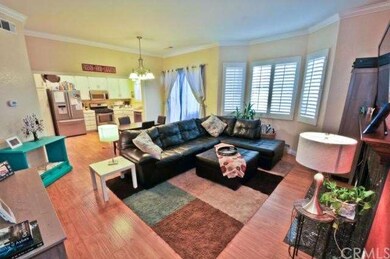 Living, dining and kitchen view from front landing