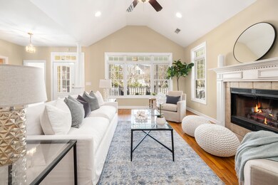 Great room with fireplace