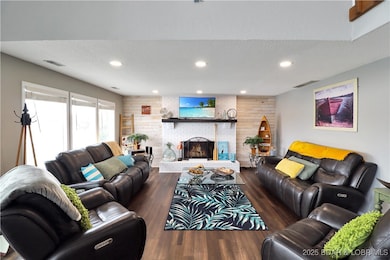 Furnished with matching leather couches & XL recli